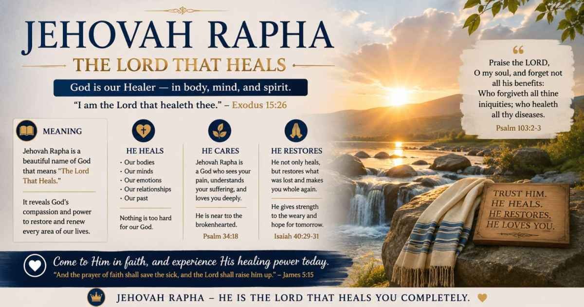 Jehovah Rapha Meaning :The Complete Guide to “The Lord Who Heals” in the Bible