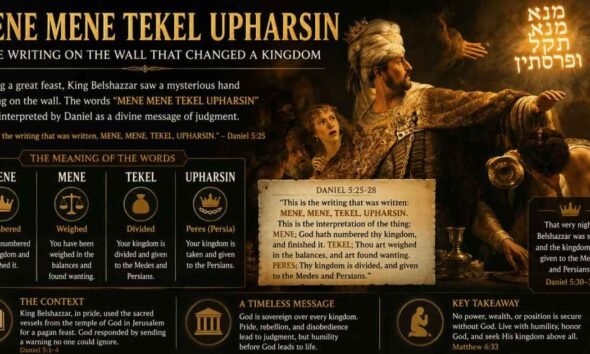 Mene Mene Tekel Upharsin : Meaning, Bible Story, Interpretation, and Spiritual Lessons